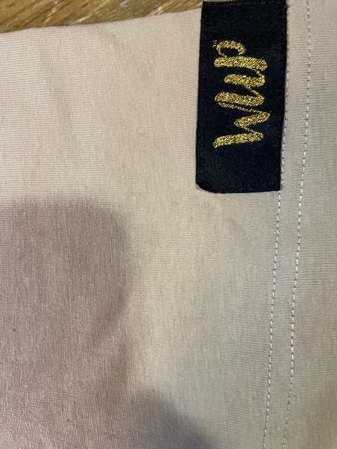 Wrecked up Medium White letters stitched on embroidery short sleeve t-shirt 100% Cotton none stretch