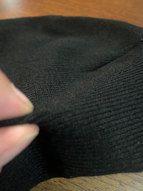 Beanie embroidery wrecked up good heavy quality beanie 100% ACRYLIC