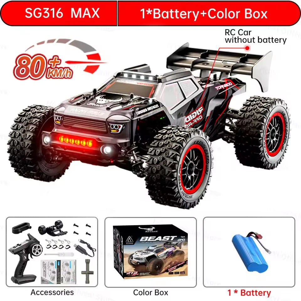 ZLL SG316 Max 1/16 RC Car Carbon Brush 4WD 80KM/H Racing Car 2.4G High Speed
