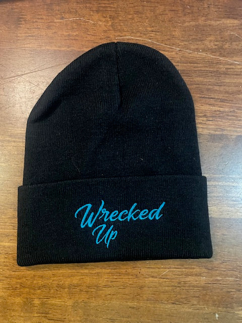 Beanie embroidery wrecked up  good heavy quality beanie 100% ACRYLIC