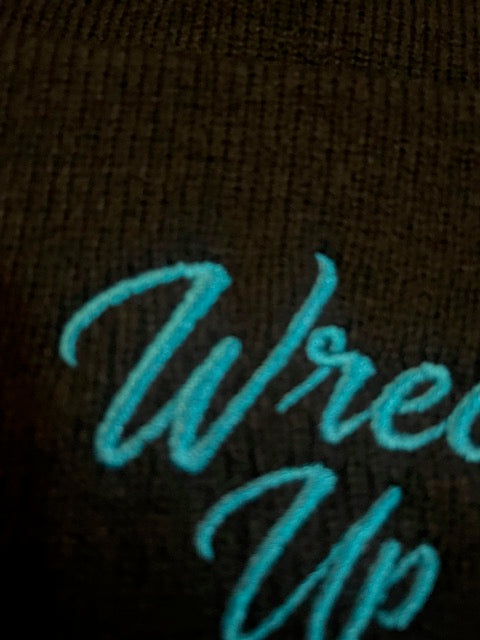 Beanie embroidery wrecked up  good heavy quality beanie 100% ACRYLIC