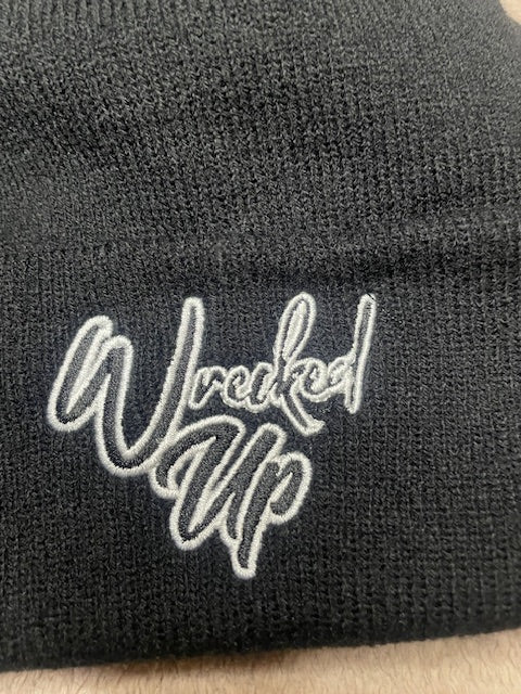 New Design Beanie embroidery Wrecked Up  good heavy quality beanie 100% ACRYLIC