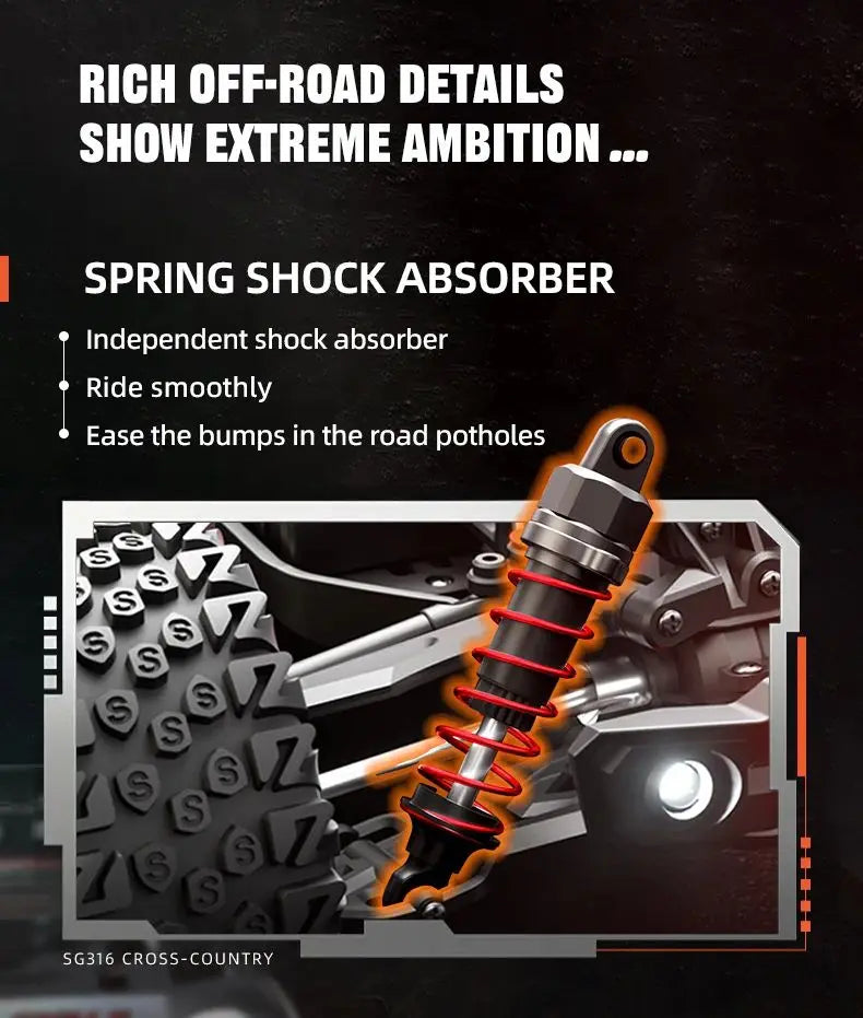 ZLL SG316 Max 1/16 RC Car Carbon Brush 4WD 80KM/H Racing Car 2.4G High Speed