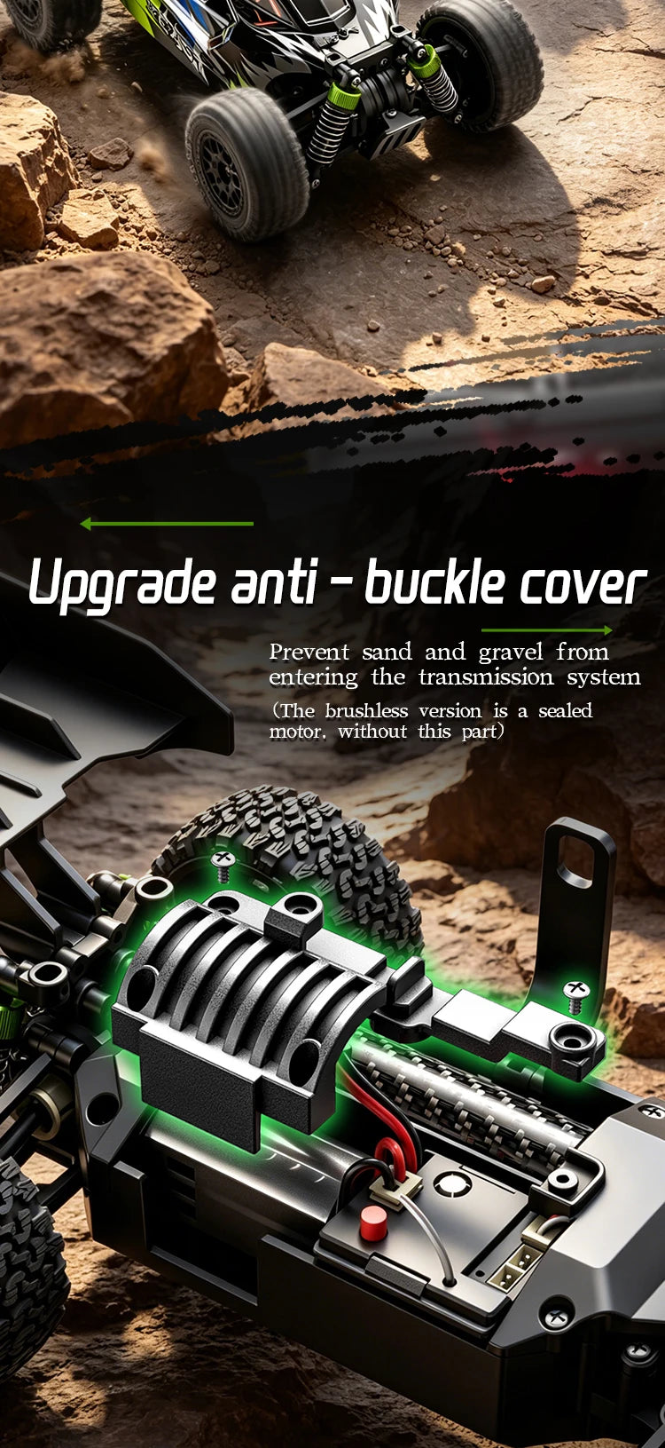 New SG816 MAX 1/24 Brushless RC Buggy 40KM/h 4WD Off-Road Racing Vehicle