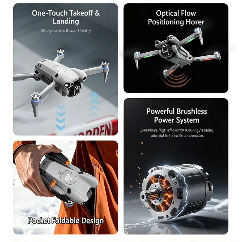 NEW L700 MAX Foldable Drone 4K Professional HD Dual Cameras Security UAV Obstacle Avoidance Brushles WIFI FPV Mini RC Quadcopter