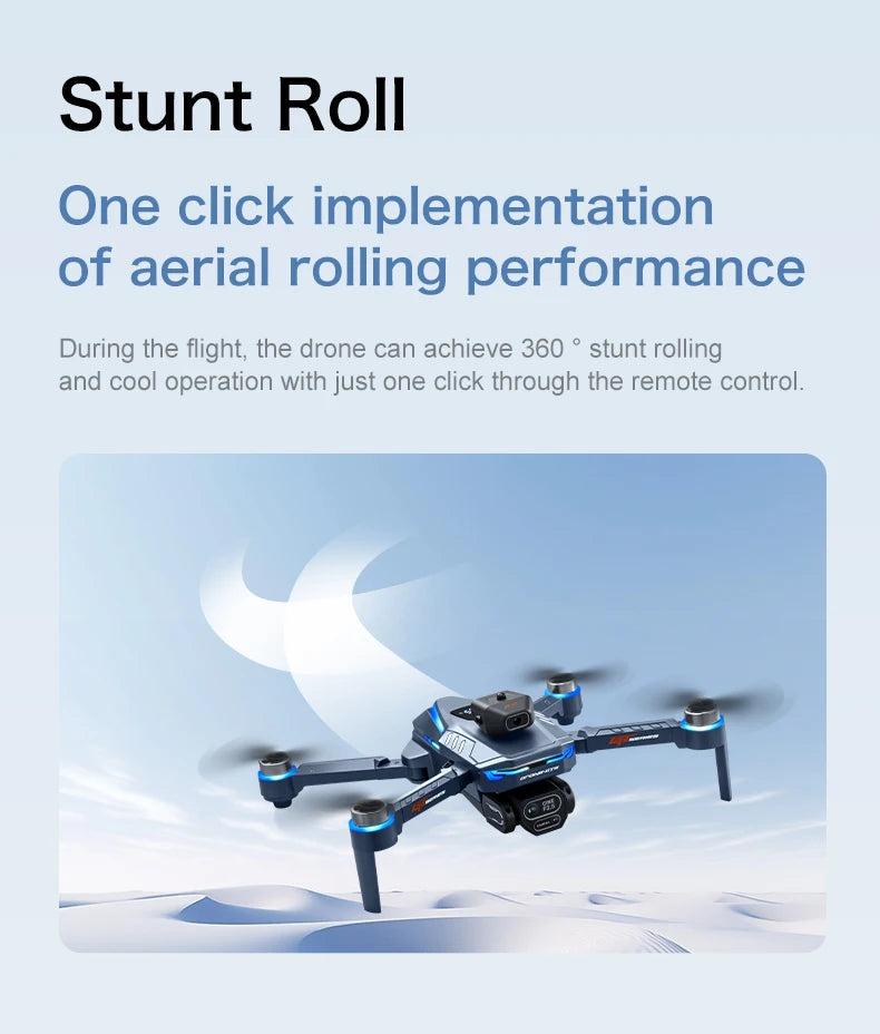 GT8 Foldable GPS RC Drone 8K HD ESC Camera Brushless Motor Obstacle Avoidance 4.3" Screen Controller FPV Quadcopter Aerial Drone