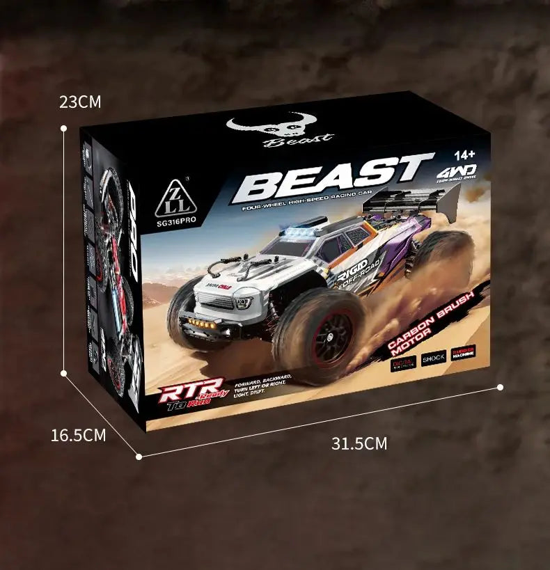 ZLL SG316 Max 1/16 RC Car Carbon Brush 4WD 80KM/H Racing Car 2.4G High Speed