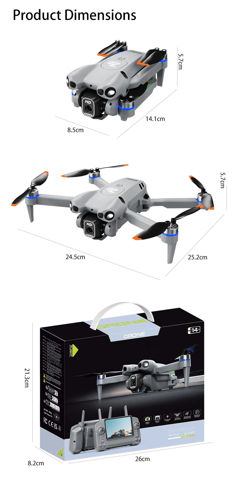 NEW L700 MAX Foldable Drone 4K Professional HD Dual Cameras Security UAV Obstacle Avoidance Brushles WIFI FPV Mini RC Quadcopter