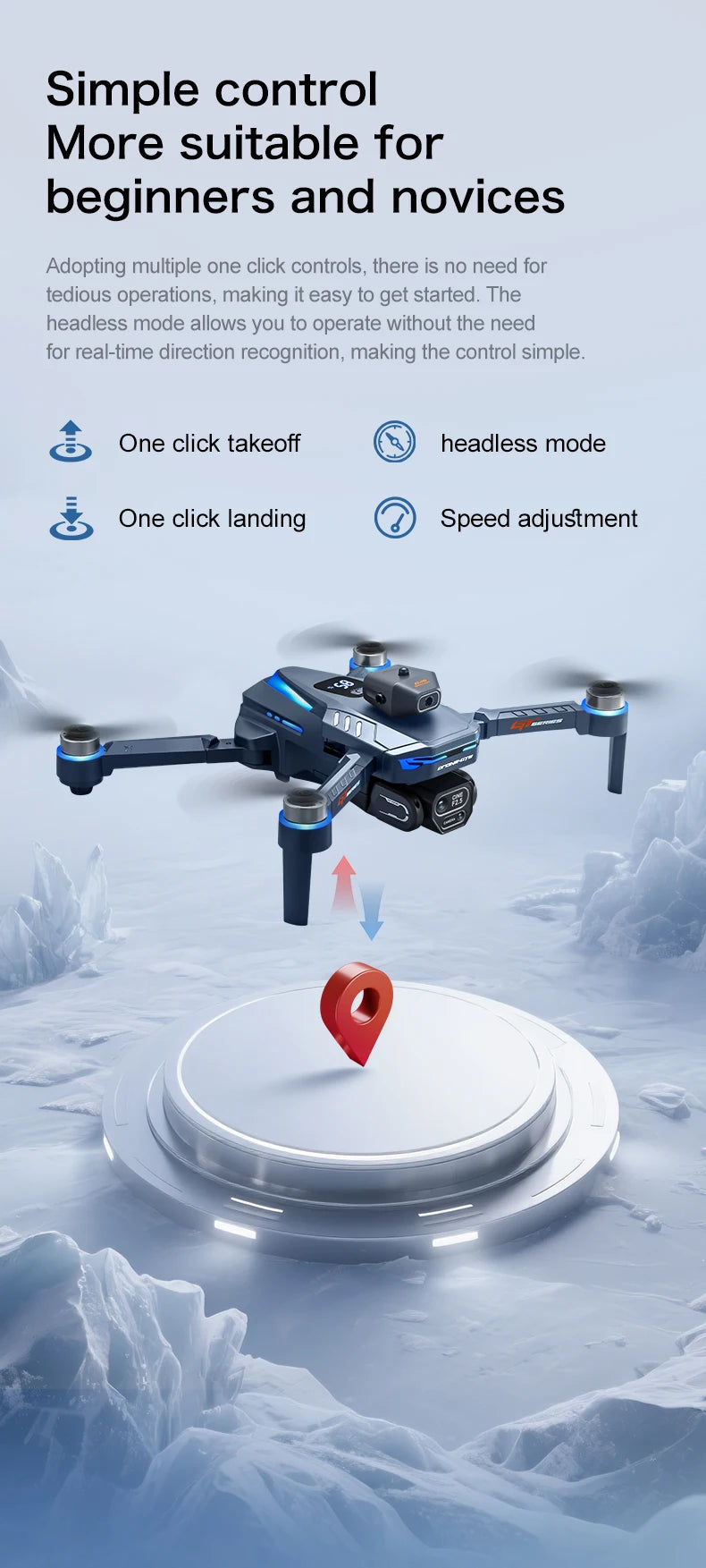 GT8 Foldable GPS RC Drone 8K HD ESC Camera Brushless Motor Obstacle Avoidance 4.3" Screen Controller FPV Quadcopter Aerial Drone