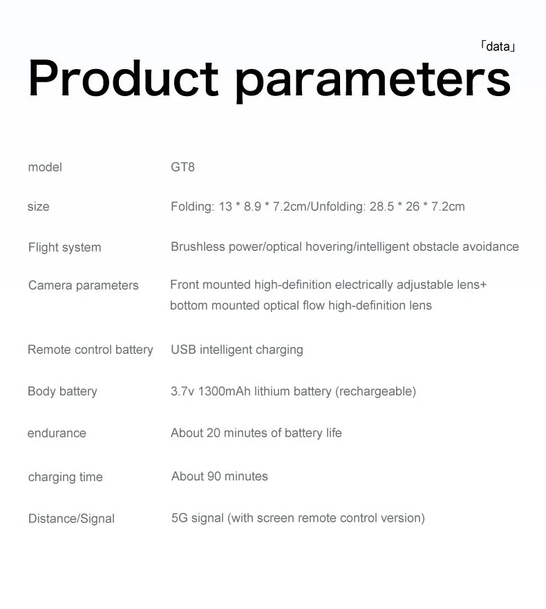 GT8 Foldable GPS RC Drone 8K HD ESC Camera Brushless Motor Obstacle Avoidance 4.3" Screen Controller FPV Quadcopter Aerial Drone