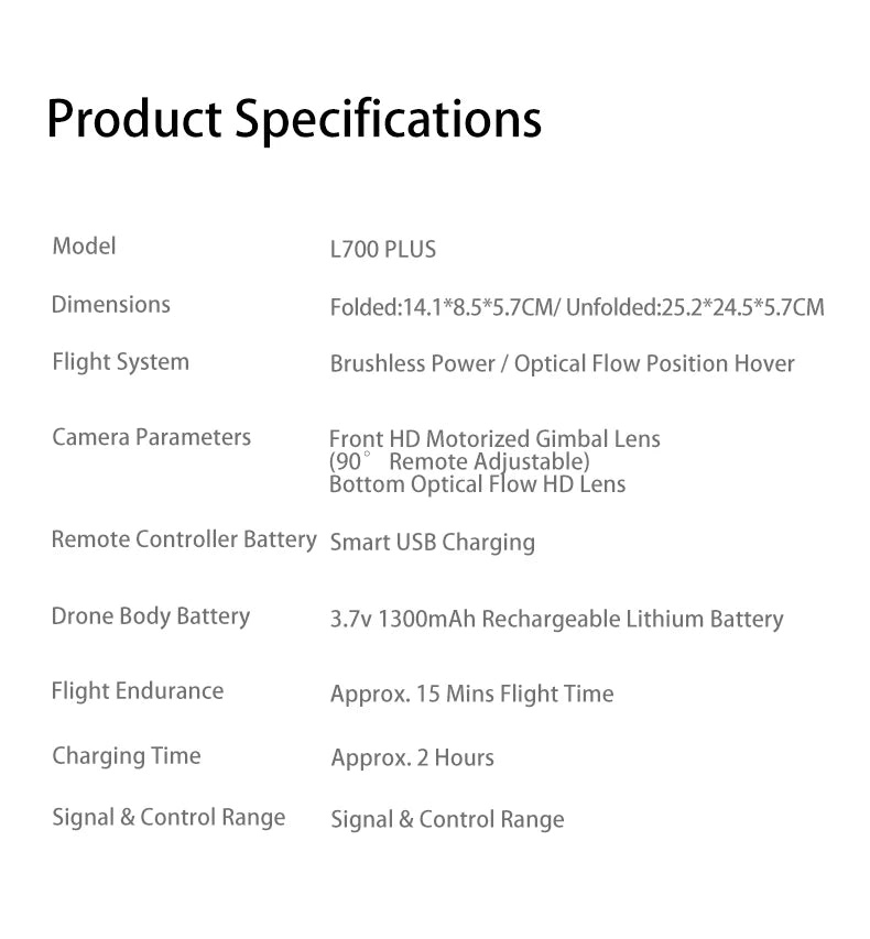 NEW L700 MAX Foldable Drone 4K Professional HD Dual Cameras Security UAV Obstacle Avoidance Brushles WIFI FPV Mini RC Quadcopter