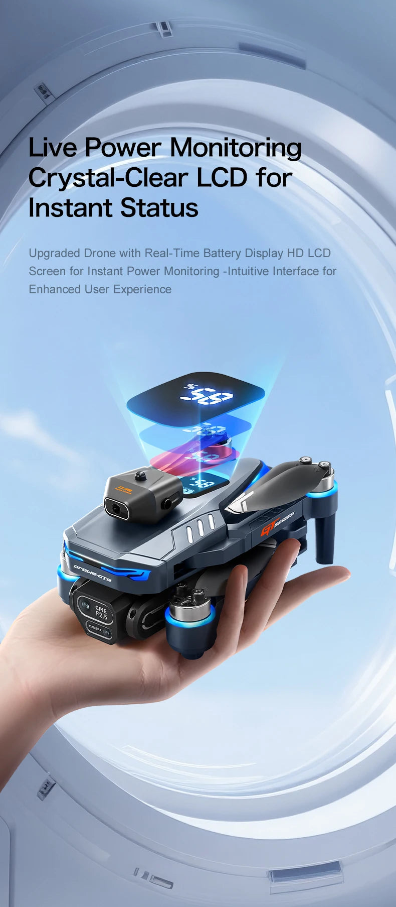 GT8 Foldable GPS RC Drone 8K HD ESC Camera Brushless Motor Obstacle Avoidance 4.3" Screen Controller FPV Quadcopter Aerial Drone