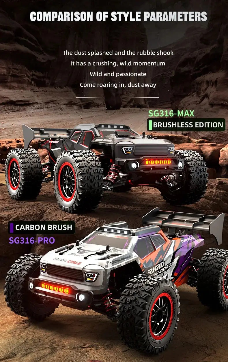 ZLL SG316 Max 1/16 RC Car Carbon Brush 4WD 80KM/H Racing Car 2.4G High Speed