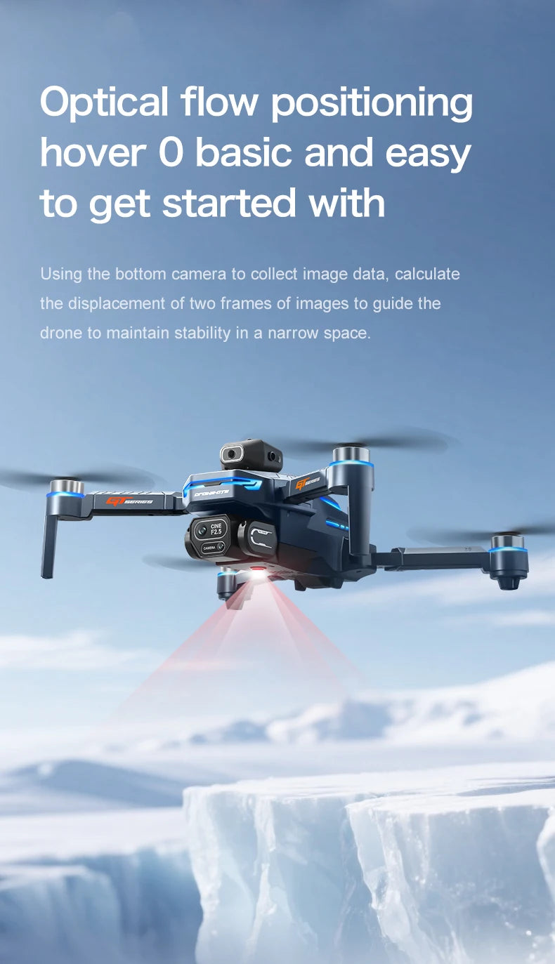 GT8 Foldable GPS RC Drone 8K HD ESC Camera Brushless Motor Obstacle Avoidance 4.3" Screen Controller FPV Quadcopter Aerial Drone